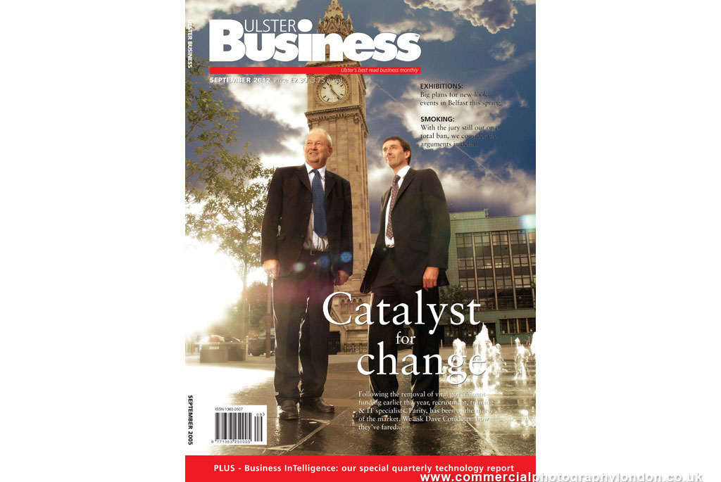 editorial photographer london portrait of business executives for Ulster Business magazine